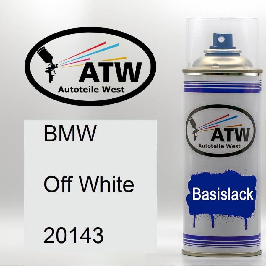 BMW, Off White, 20143: 400ml Sprühdose, von ATW Autoteile West.